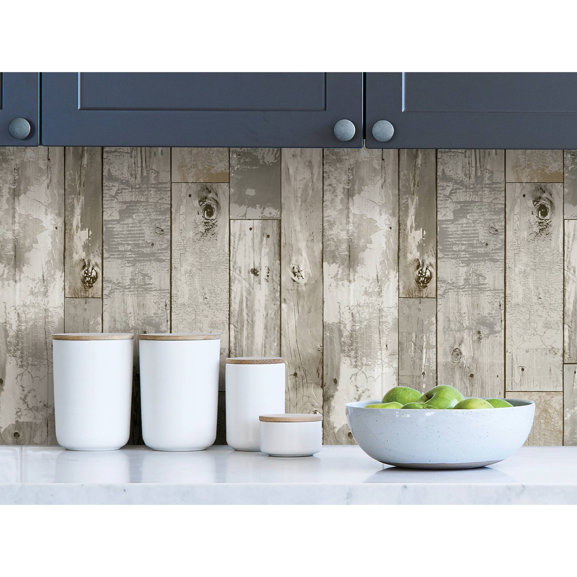 InHome Driftwood Peel & Stick Wallpaper